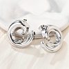 304 Stainless Steel Stud Earrings EJEW-D319-08P-2