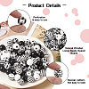 Beadthoven 180Pcs 6 Style Natural Wood Beads WOOD-BT0001-09-4