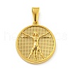 Ion Plating(IP) 304 Stainless Steel Pendants STAS-R231-13A-G-1