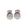 Non-Tarnish 304 Stainless Steel Stud Earring Findings STAS-K254-04P-1