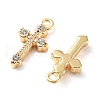 Rack Plating Brass Micro Pave Cubic Zirconia Pendants KK-K333-79G-2