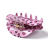 Leopard Print Pattern PVC Claw Hair Clips PHAR-M013-02H-3