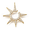 Brass Micro Pave Cubic Zirconia Pendants KK-Q035-07G-1