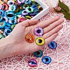 Eye Printed Glass Cabochons GGLA-BT0001-01-12