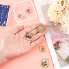SUNNYCLUE 8Pcs 8 Styles Transparent Epoxy Resin Inner Flower Pendants RESI-SC0003-33-3