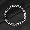 Tarnish Resistant Trendy Women's 304 Stainless Steel Figaro Chain Bracelets STAS-A028-B017P-1