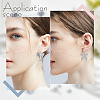 Beebeecraft 12 Pair 6 Style Diamond Shape Brass Stud Earring Findings KK-BBC0012-77-5