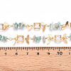 Handmade Brass Glass Square Link Chains CHC-F019-10G-01-3