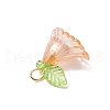 6Pcs Transparent Acrylic Pendants PALLOY-JF03288-01-5