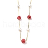 Plastic Imitation Pearl Beads  Beads Necklace BJEW-B078-04G-3