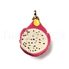 Brass Acrylic Pendants OACR-R006-04G-05-1