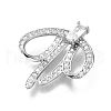 925 Sterling Silver Pave Clear Cubic Zirconia Pendants STER-P067-04P-2