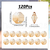 SOFPLATE 120Pcs Electroplate Glass Links Connectors EGLA-SP0001-01A-2