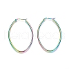 304 Stainless Steel Geometric Hoop Earrings STAS-D171-05B-M-1