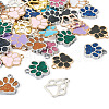 Biyun 60Pcs 15 Style Zinc Alloy Enamel and Tibetan Style Zinc Alloy Pendants FIND-BY0001-15-3