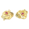 Brass Micro Pave Cubic Zirconia Pendants KK-P236-33G-2