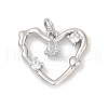 Brass Pave Cubic Zirconia 
Pendants KK-U062-64P-1
