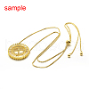Brass Micro Pave Cubic Zirconia Pendants ZIRC-E124-21B-3
