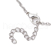 Stainless Steel & ABS Imitation Pearl Heart Cross Necklaces for Women NJEW-JN05201-01-5