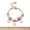 Alloy Enamel European Beads Charm Bracelets BJEW-F495-01G-3