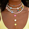 Craftdady 60Pcs 6 Colors Transparent Enamel Acrylic Beads TACR-CD0001-08-6