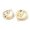 Brass Micro Pave Clear Cubic Zirconia Pendants KK-L211-017G-01-2