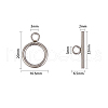 Unicraftale 304 Stainless Steel Toggle Clasps STAS-UN0002-25P-3