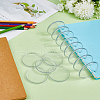 CRASPIRE 24Pcs Plastic Loose Leaf Ring Round Binder Discs DIY-CP0010-97B-4