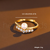 Elegant 925 Sterling Silver Pave Clear Cubic Zirconia Adjustable Rings for Women WV4050-1-4