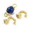 Natural Dyed Lapis Lazuli with Brass Fold Over Clasps G-G141-03G-18-2