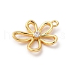 Brass Pave Cubic Zirconia Pendants KK-D371-05G-2