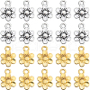 SUNNYCLUE 100Pcs 2 Colors Tibetan Style Alloy Charms FIND-SC0010-74-1