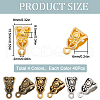 SOFPLATE 160Pcs 4 Colors Triangle Tibetan Style Zinc Alloy Tube Bails TIBE-SP0001-06-2