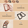   10Pcs 5 Colors Wood D Shaped Handles Replacement DIY-PH0022-33-4