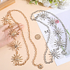 Gorgecraft 2Pcs 2 Colors Alloy Link Chain Belts AJEW-GF0009-21B-3