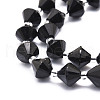 Natural Black Tourmaline Beads Strands G-E569-C15-3