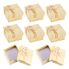 Square Paper Jewelry Ring Gift Boxes with Bowknot CON-TAC0010-80D-2