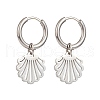 Non-Tarnish 304 Stainless Steel Dangle Hoop Earrings for Women EJEW-JE05037-3