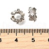 Column Brass Micro Pave Cubic Zirconia Spacer Beads KK-L230-05P-2