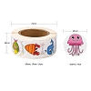 6 Rolls 2 Style Ocean Themed Pattern Children Cartoon Stickers DIY-LS0003-30-3