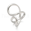 304 Stainless Steel Open Cuff Ring for Women RJEW-M025-02P-4
