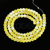 Frosted Transparent Glass Beads Strands GLAA-T032-T4mm-MBB12-2