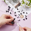 Unicraftale 24Pcs 6 Style Flat Round with Textured 304 Stainless Steel Stud Earring Findings STAS-UN0027-38-4