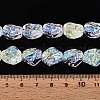 Transparency Electroplate Glass Beads Strands GLAA-T023-41A-01-4