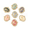 Epoxy Resin & Shell Connector Charms KK-K380-10A-G-1