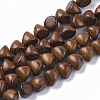 Undyed & Natural Pear Wood Beads Strands WOOD-T024-018-1