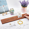 3-Slot Rectangle Wood Earring Cards Display Stands RDIS-WH0006-28B-3