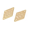 Brass Textured Geometric Connector Charms KK-B137-10G-01-2