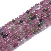 Natural Pink Tourmaline Beads Strands G-F596-06-2mm-1