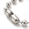 Tarnish Resistant 304 Stainless Steel Ball Chain Necklace & Bracelet Set STAS-D181-02P-02D-6
